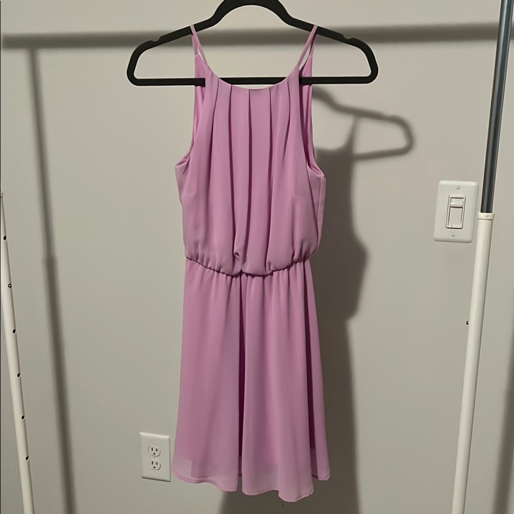 Francesca's Collections Purple Spaghetti Strap Flowy Dress